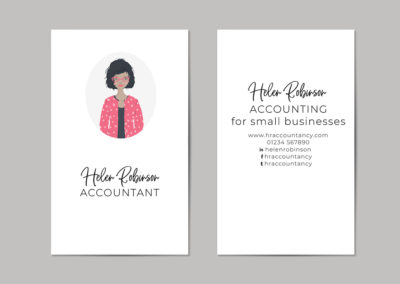 personalised portrait business cards